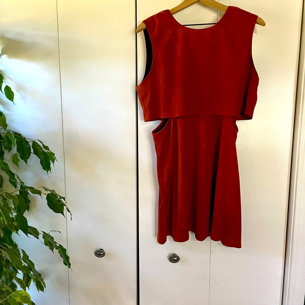 Orange, Cut-out Dress, very cute. Casual or Formal. Good quality. Unique!